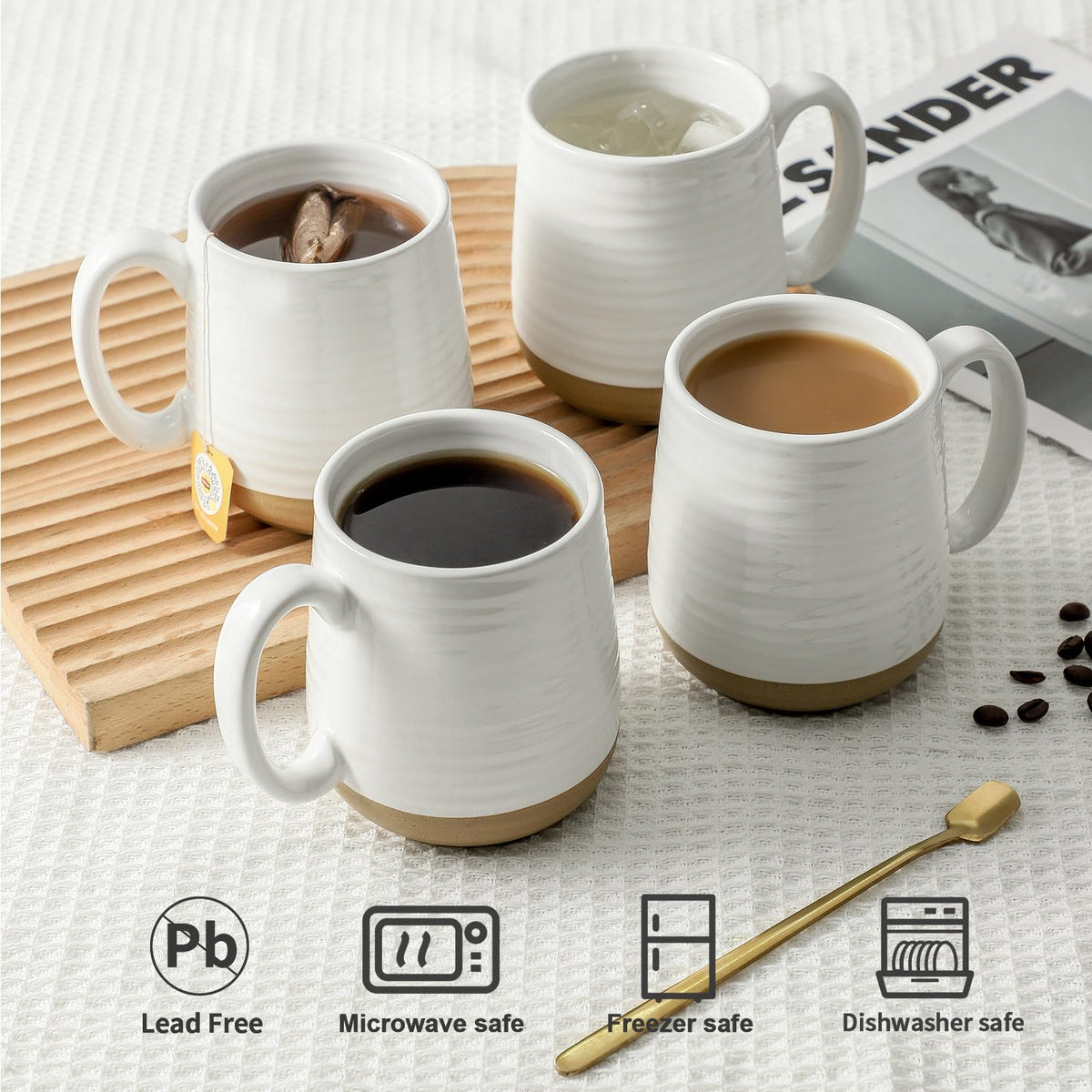 Coffee Mugs Set of 4 (4 Count)