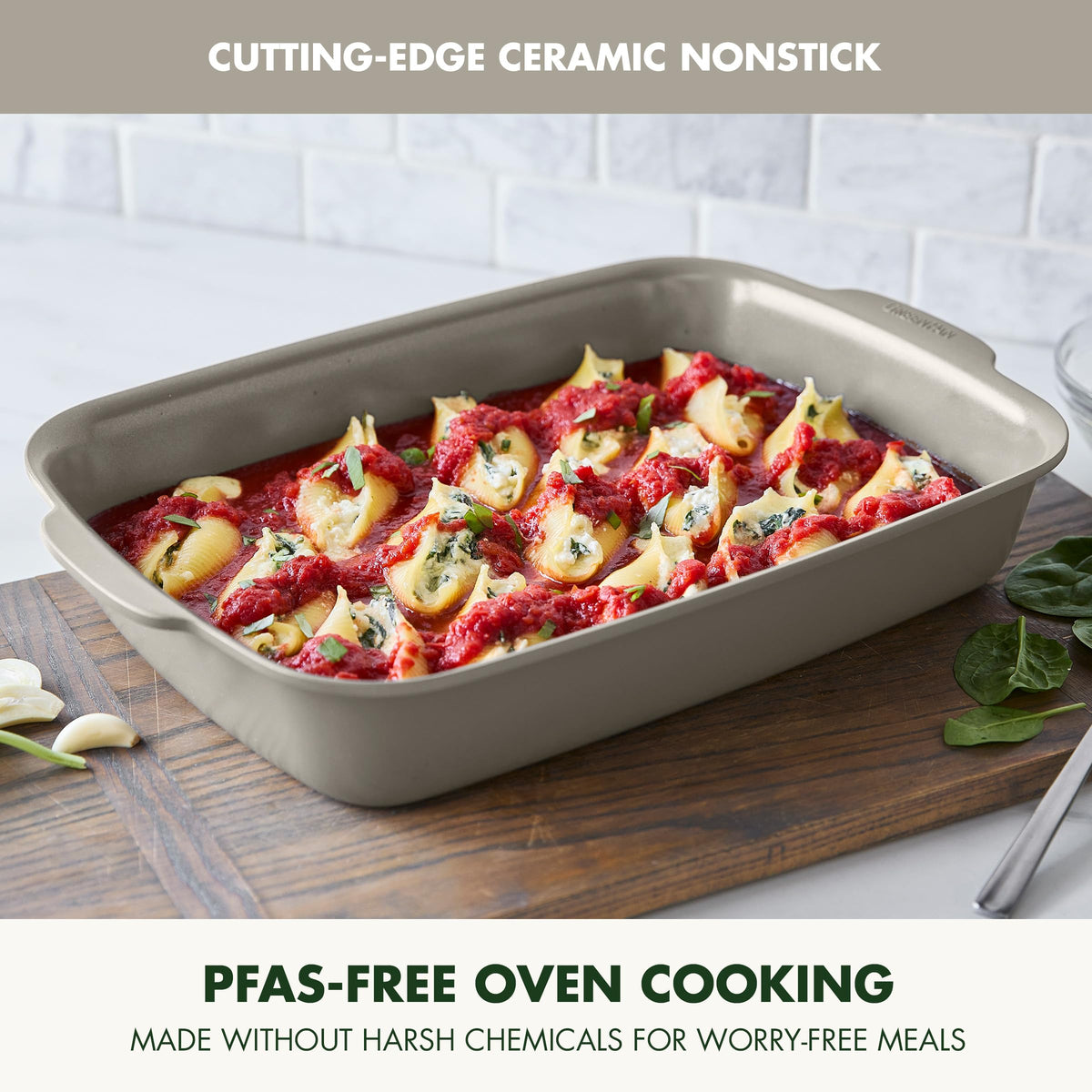 Premiere Ovenware Healthy Ceramic Nonstick 13" x 9" Rectangular Baking Pan