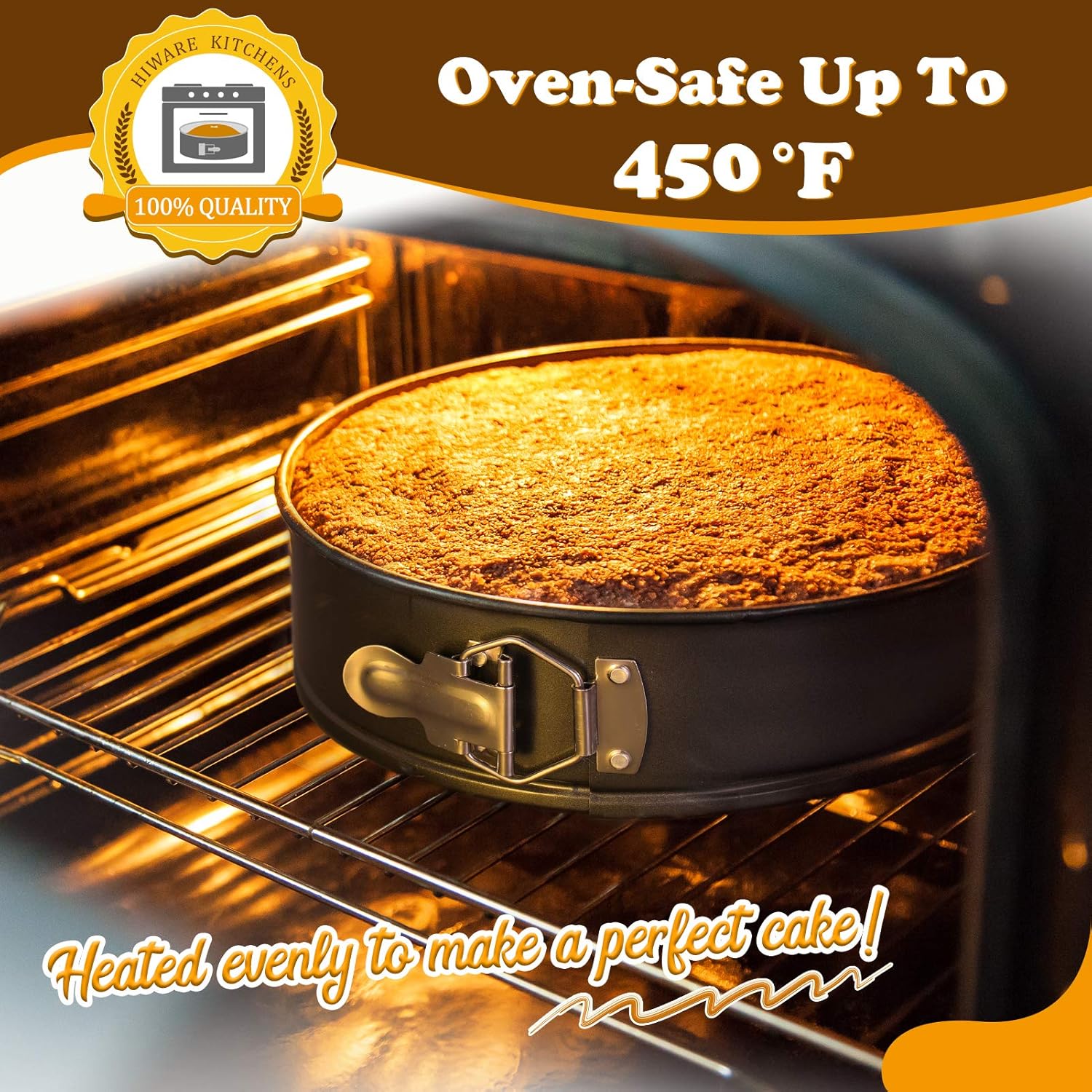 Hiware 8 Inch Non-stick Springform Pan with Removable Bottom - Leakproof Cheesecake Pan - Culinary Roots