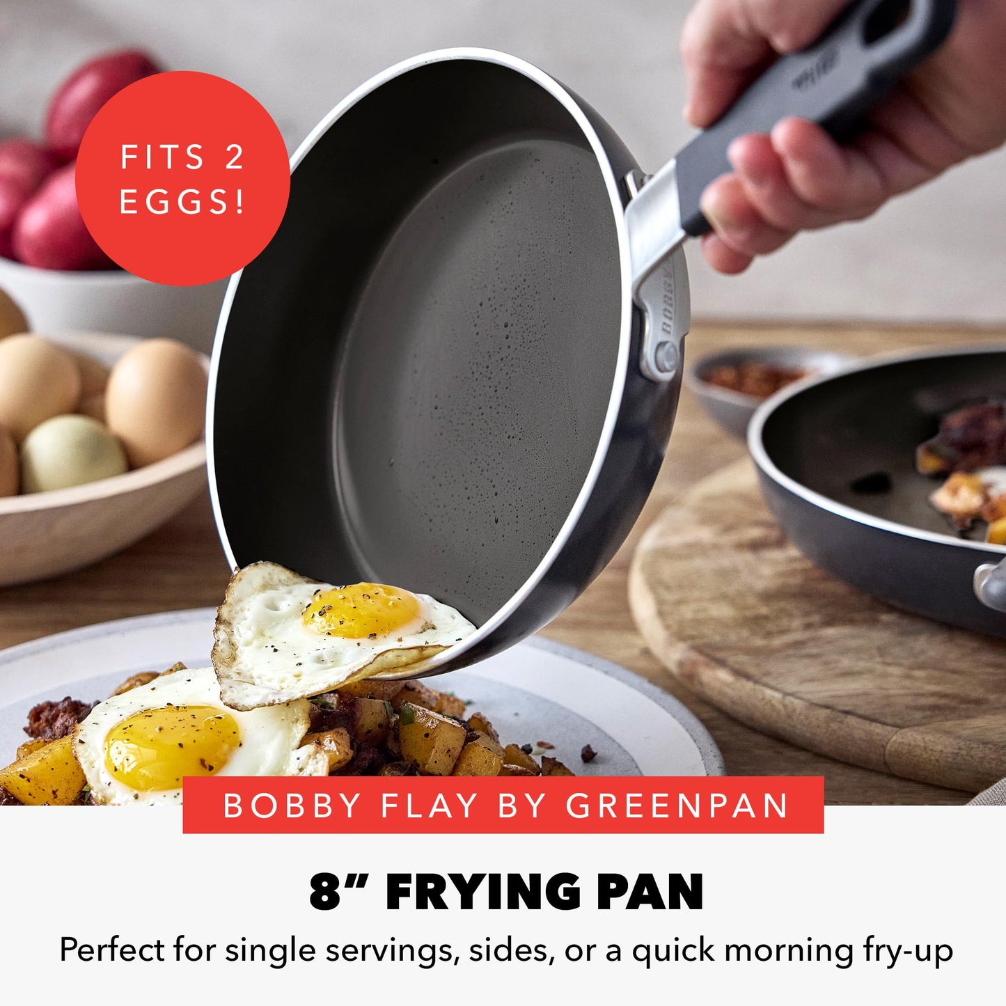 x Bobby Flay 8" Diamond Ceramic Nonstick Frying Pan