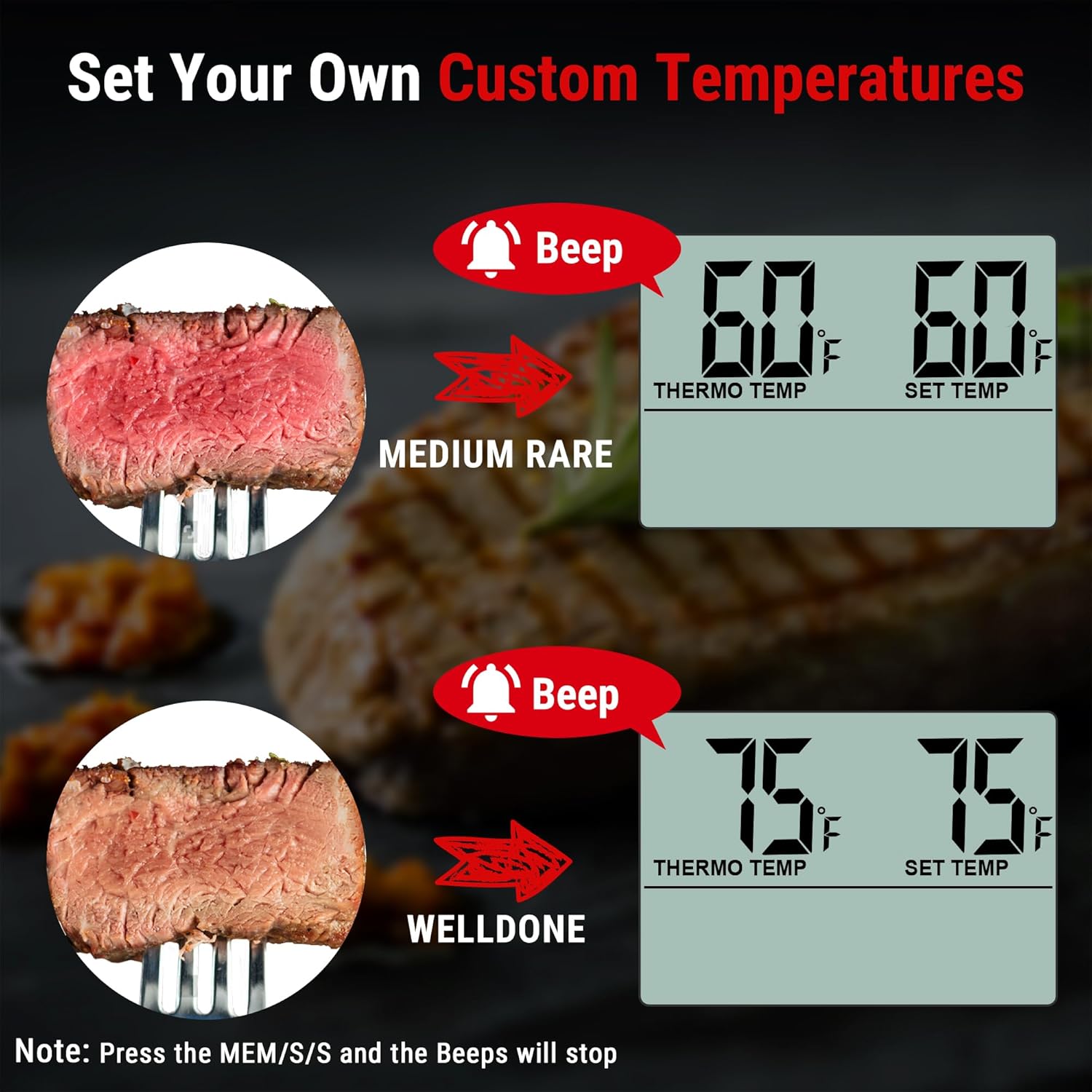 ThermoPro TP16 Large LCD Digital Cooking Food Meat Thermometer for Smoker Oven Kitchen BBQ Grill Thermometer Clock Timer with Stainless Steel Temperature Probe - Culinary Roots