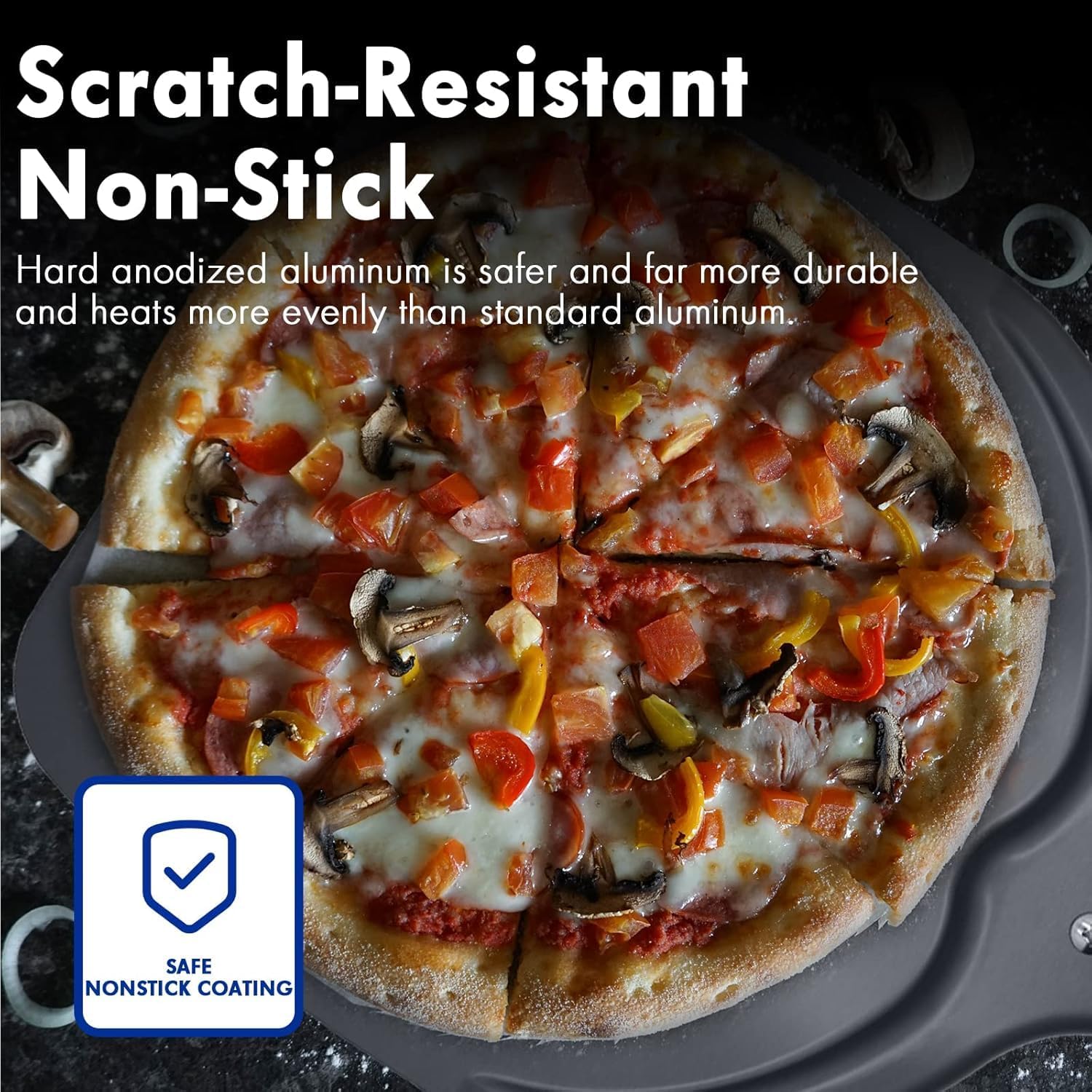 Pizza Peel, 14 Inch Perforated Pizza Peel, Professional Aluminum Pizza Paddle, Restaurant Grade, Long Handle Non-Stick Metal Peel for Outdoor Pizza Oven - Culinary Roots