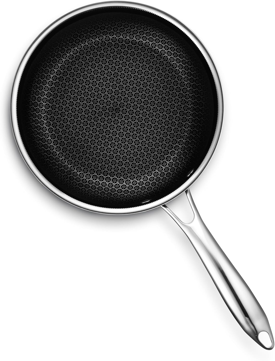 HexClad Hybrid Nonstick 3-Quart Saucepan with Tempered Glass Lid, Stay-Cool Handle, Dishwasher-Friendly, Oven-Safe Up to 900°F, Induction Ready, Compatible with All Cooktops - Culinary Roots