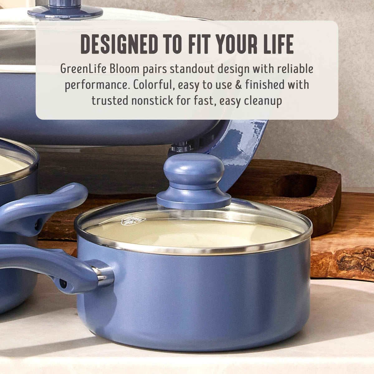 2QT Ceramic Nonstick Saucepan with Lid
