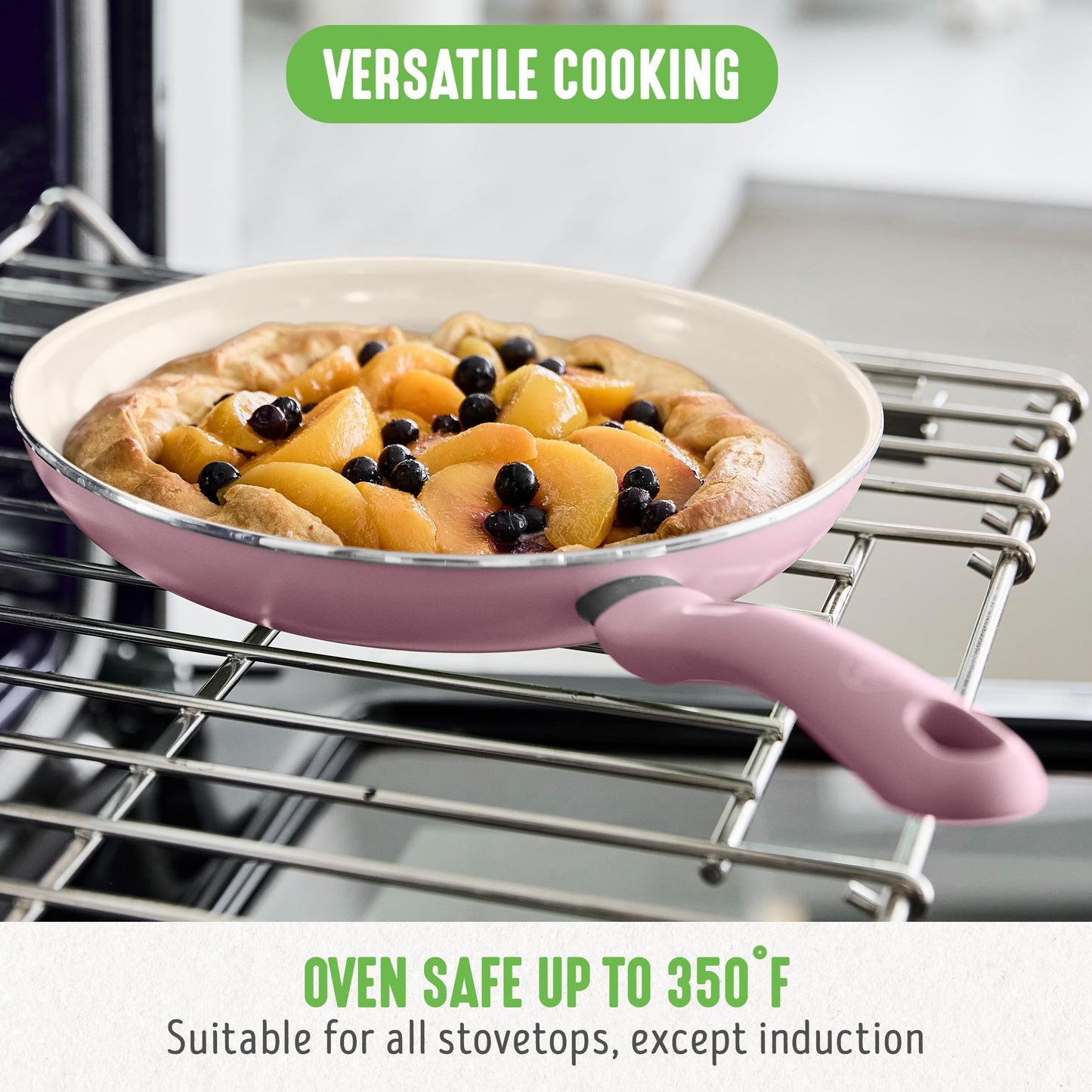 Soft Grip 8” Frypan Skillet and Spatula Breakfast Cookware Set
