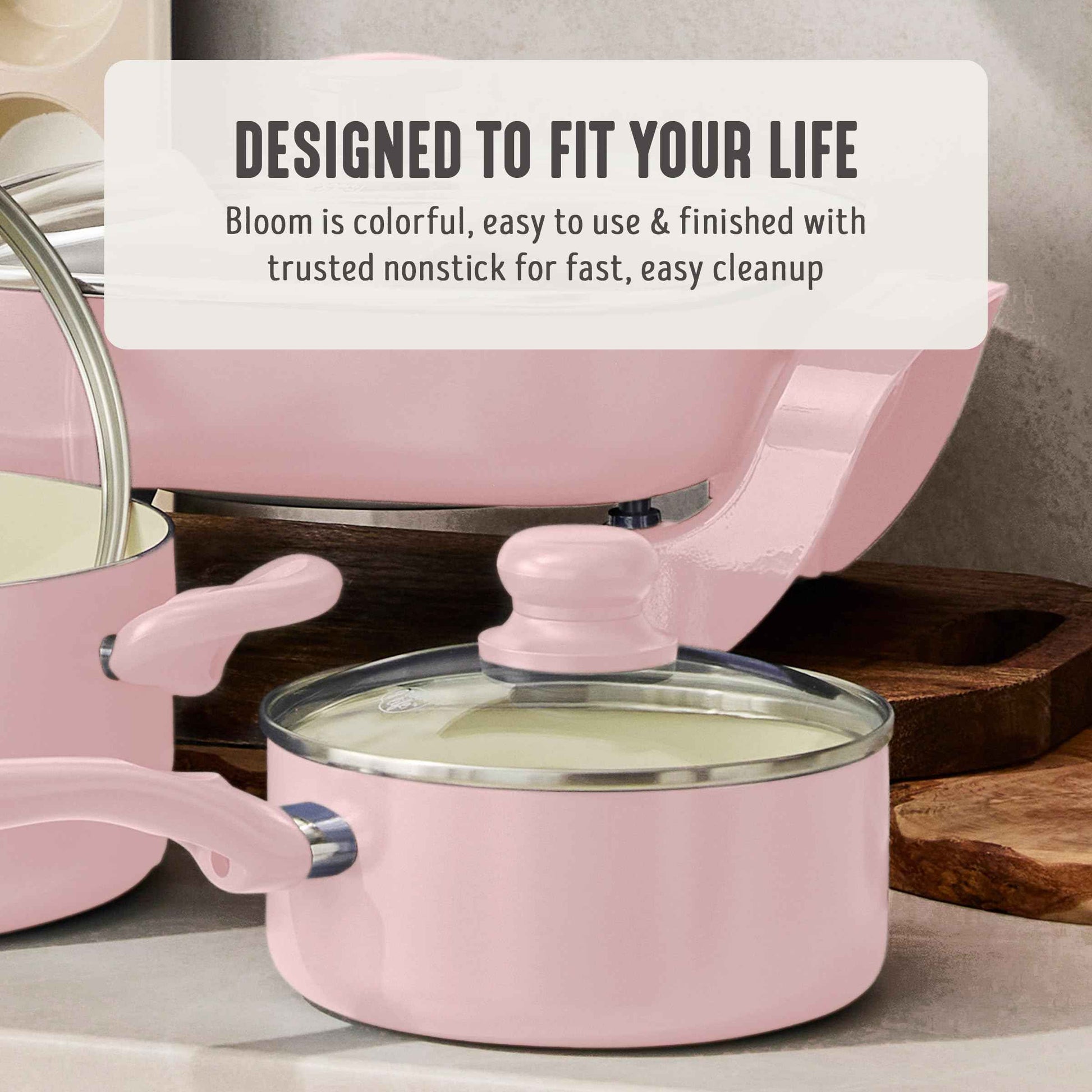 2QT Ceramic Nonstick Saucepan with Lid
