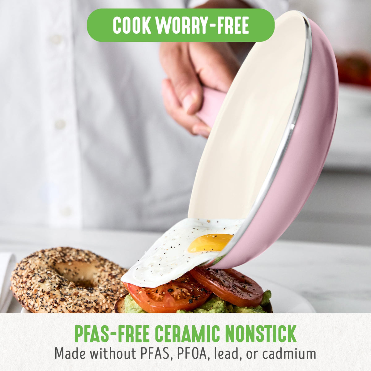 Soft Grip 8” Frypan Skillet and Spatula Breakfast Cookware Set