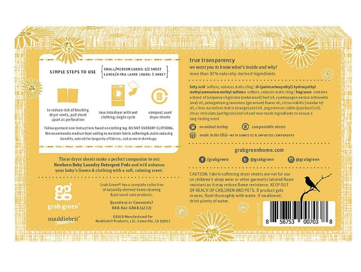 Newborn Baby Dryer Sheets (120 Count)