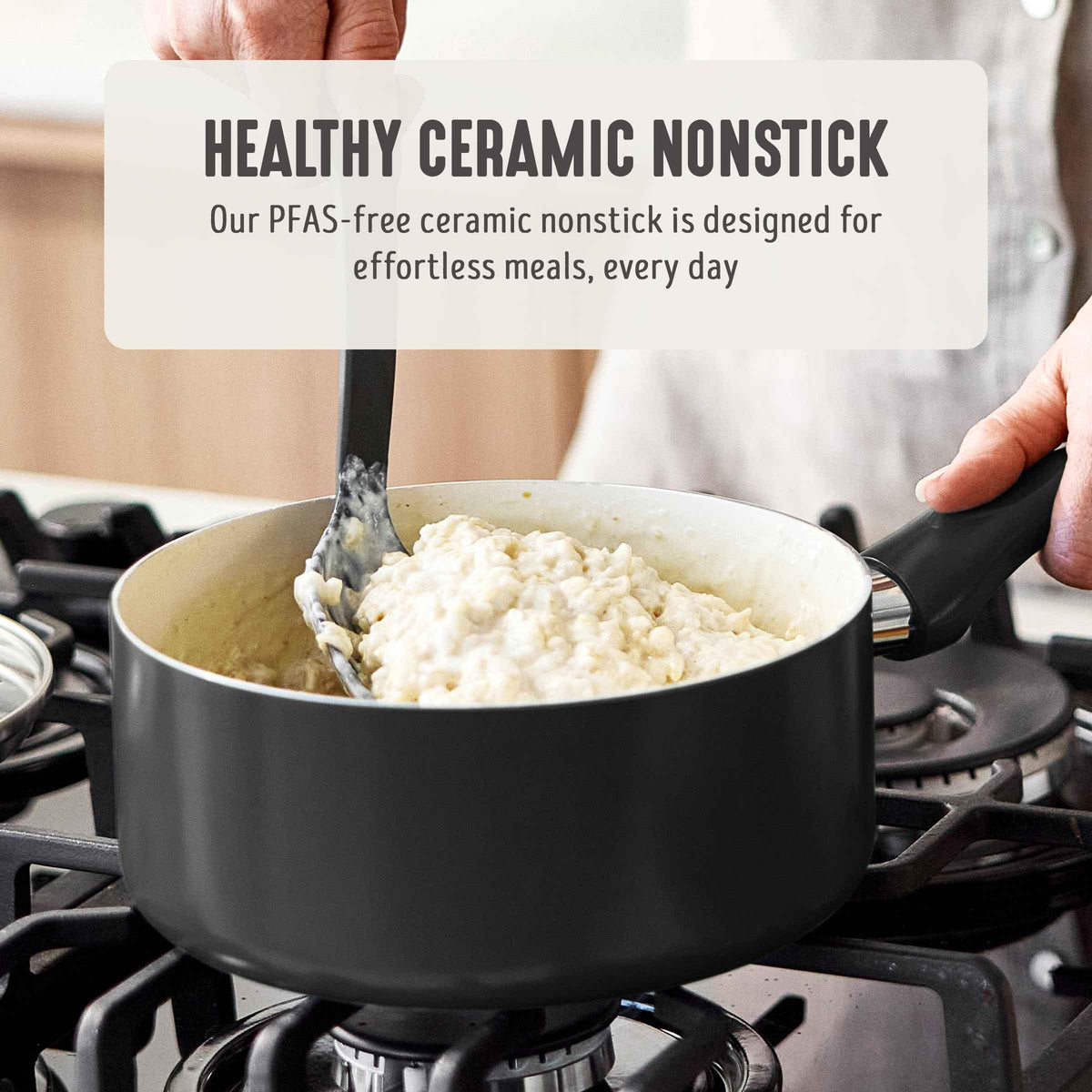 2QT Ceramic Nonstick Saucepan with Lid