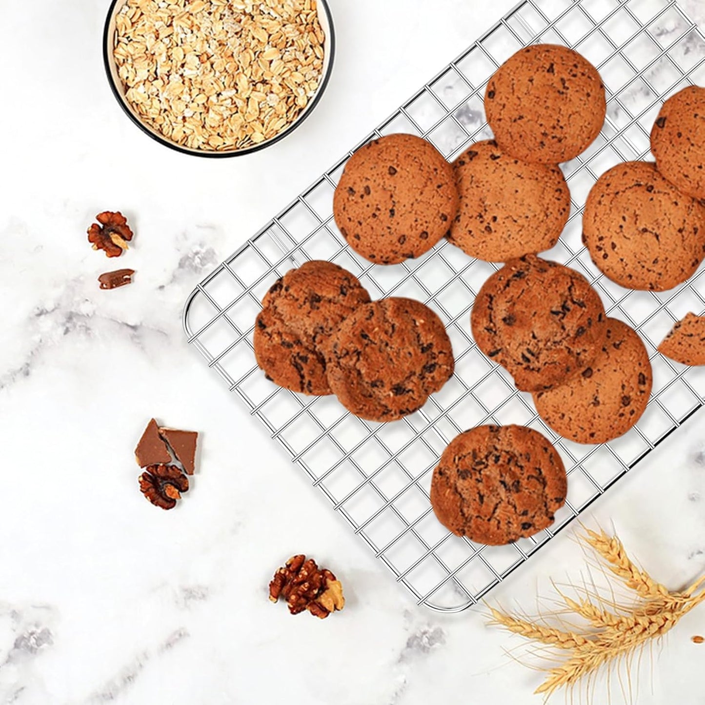 E-far Stainless Steel Baking Sheet with Wire Rack Set, 10.5” x 8.3” Cookie Sheet Baking Pan for Toaster Oven, Small Metal Tray with Cooling Rack for Cooking Roasting, Non-Toxic & Dishwasher Safe - Culinary Roots