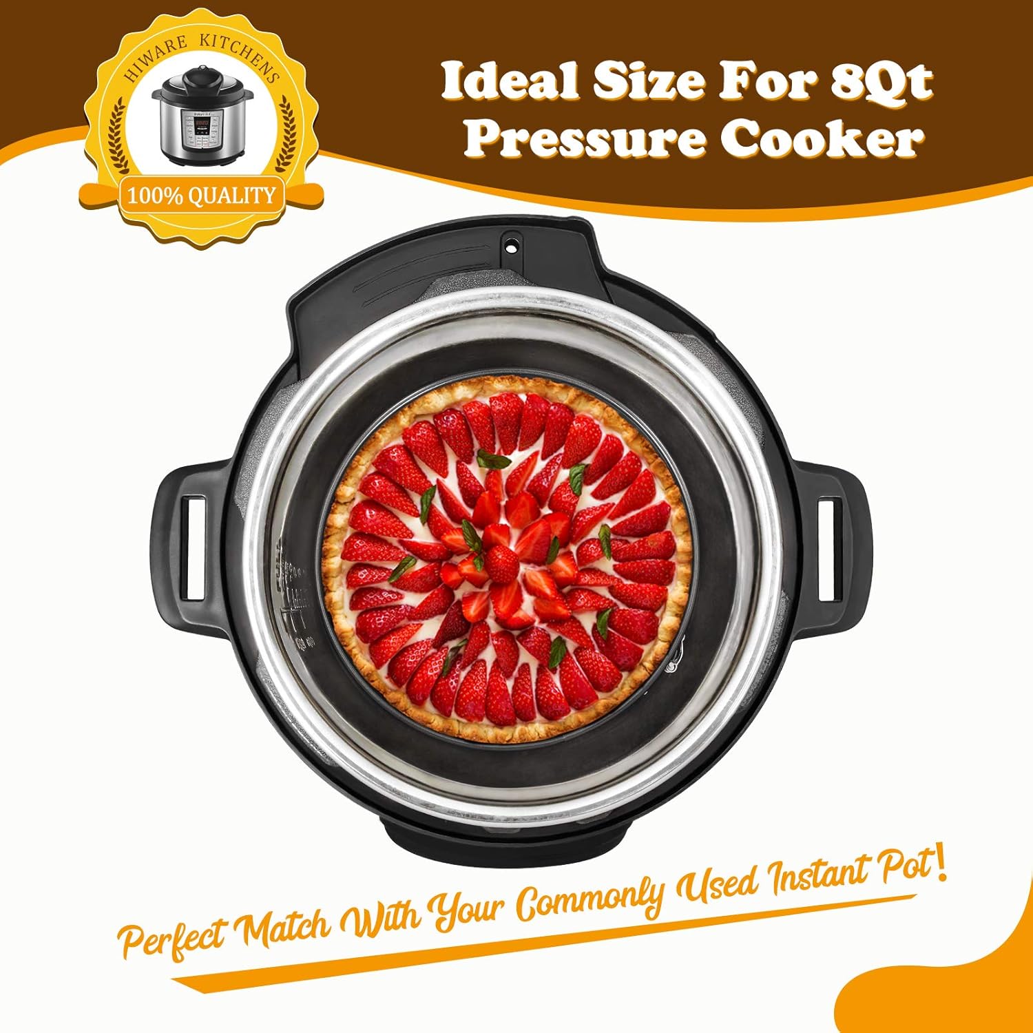 Hiware 8 Inch Non-stick Springform Pan with Removable Bottom - Leakproof Cheesecake Pan - Culinary Roots