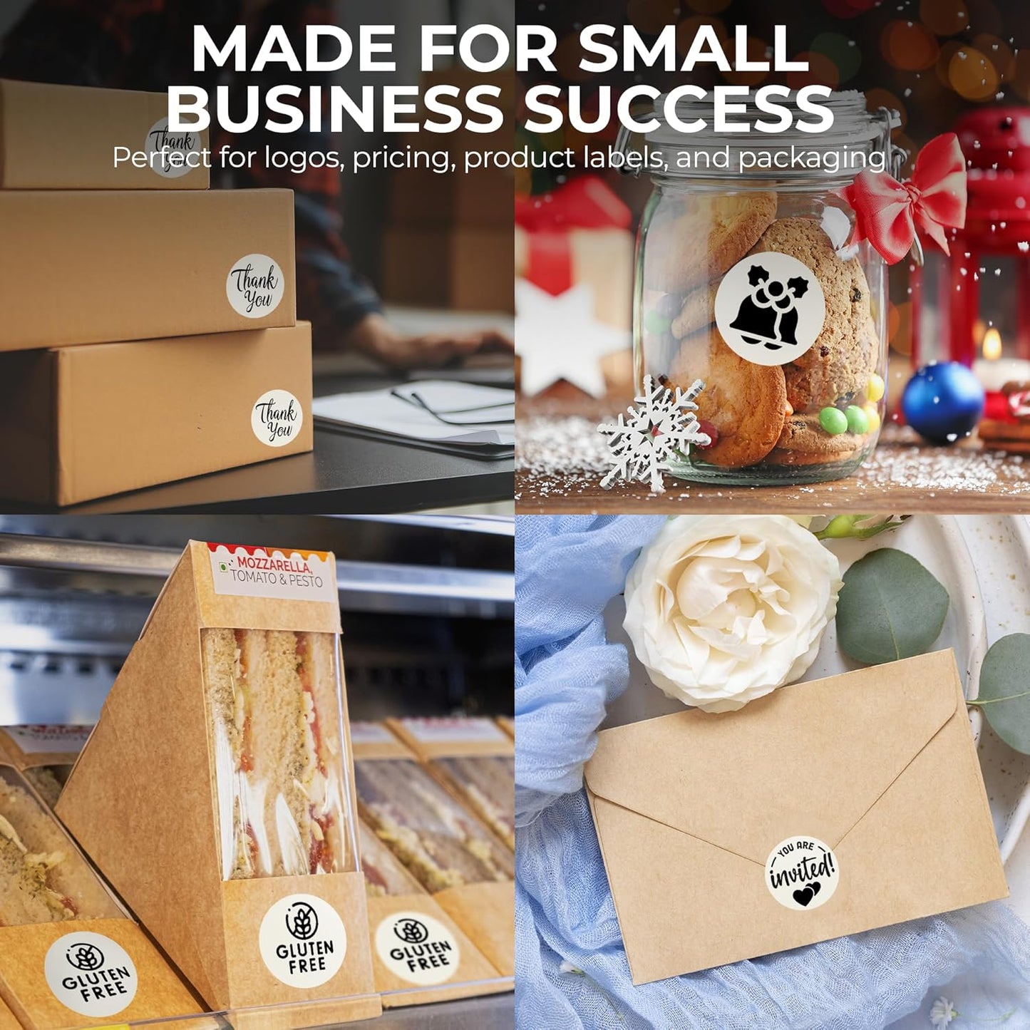 Perco Ivory 2-Inch Perforated Circle Dot Thermal Sticker Labels — 735 Stickers/Roll, Direct Thermal Printer Compatible—with Permanent Adhesive for Organizing, Color Coding, Bin Labeling—Made in USA