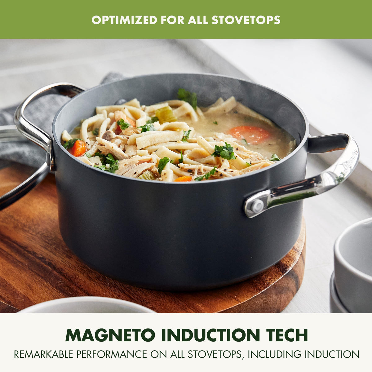 Valencia Pro 5QT Ceramic Nonstick Stock Pot