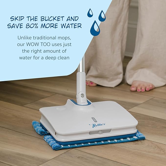 Wow Too Mop – Rechargeable Spray Mop with Adjustable Handle & Built-in Water Tank – LED Light for Spotless Cleaning – Cordless, Battery Powered & Easy to Use – Ideal for All Floor Types