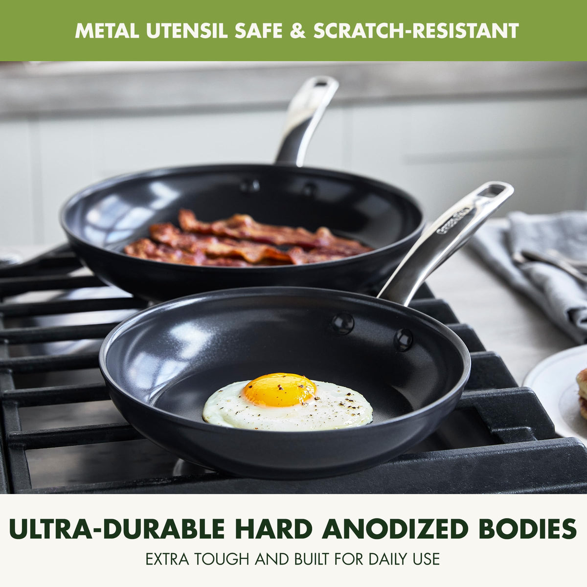 Chatham Prime Midnight 8" and 10" Frying Pan Set