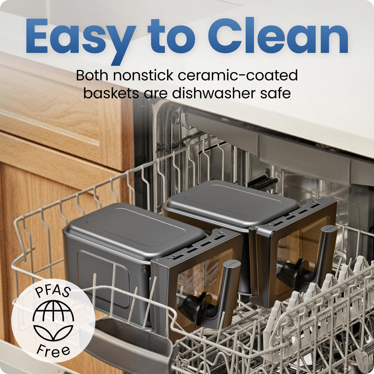 Dual Air Fryer Oven with DC Motor