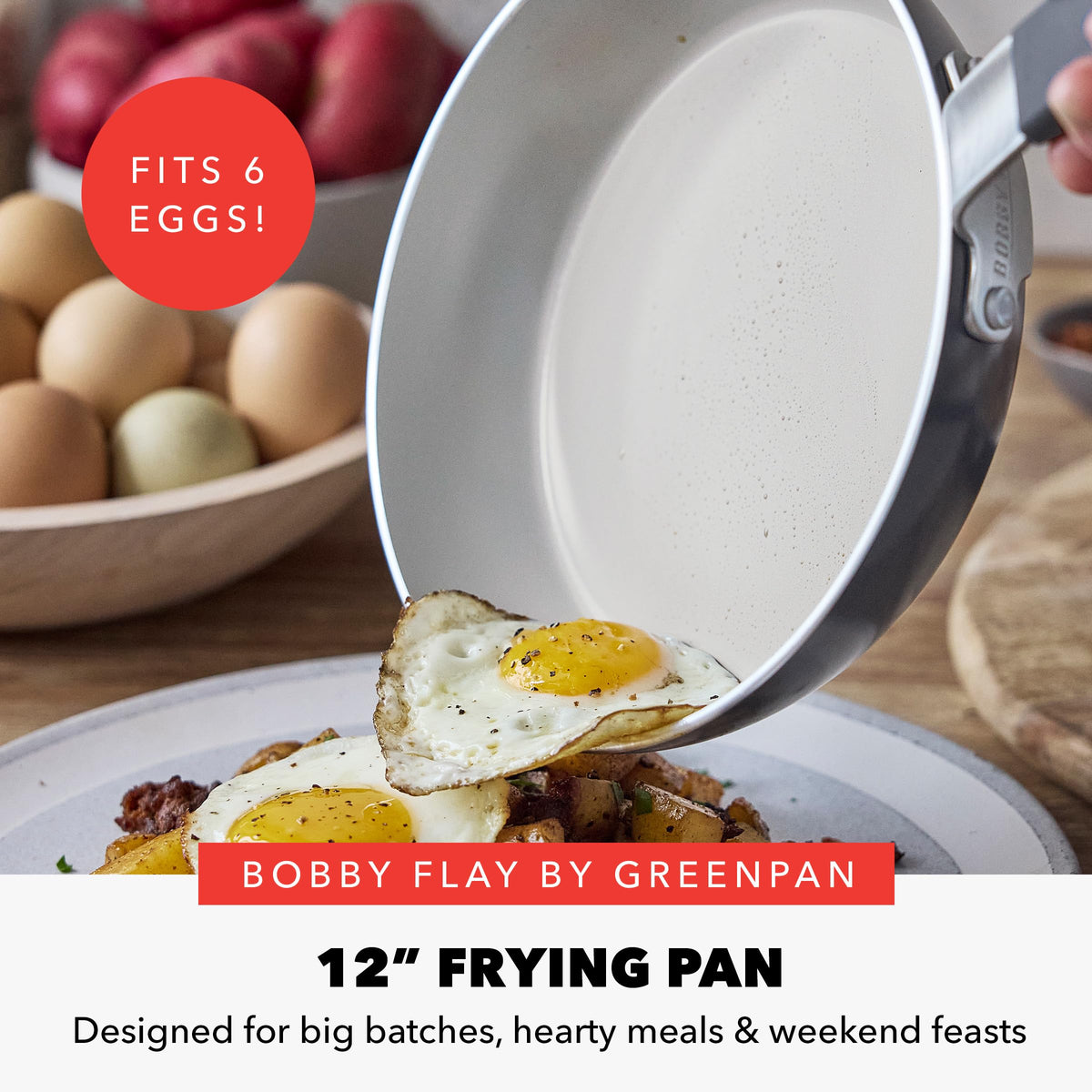 x Bobby Flay 12" Diamond Ceramic Nonstick Frying Pan
