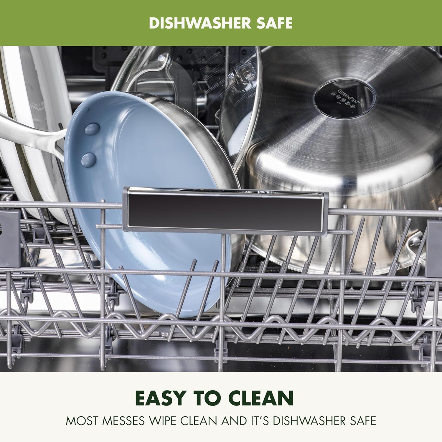 GreenPan Treviso Stainless Steel Healthy Ceramic Nonstick, 12" Frying Pan Skillet with Lid, PFAS-Free,Clad, Induction, Dishwasher Safe, Silver - Culinary Roots