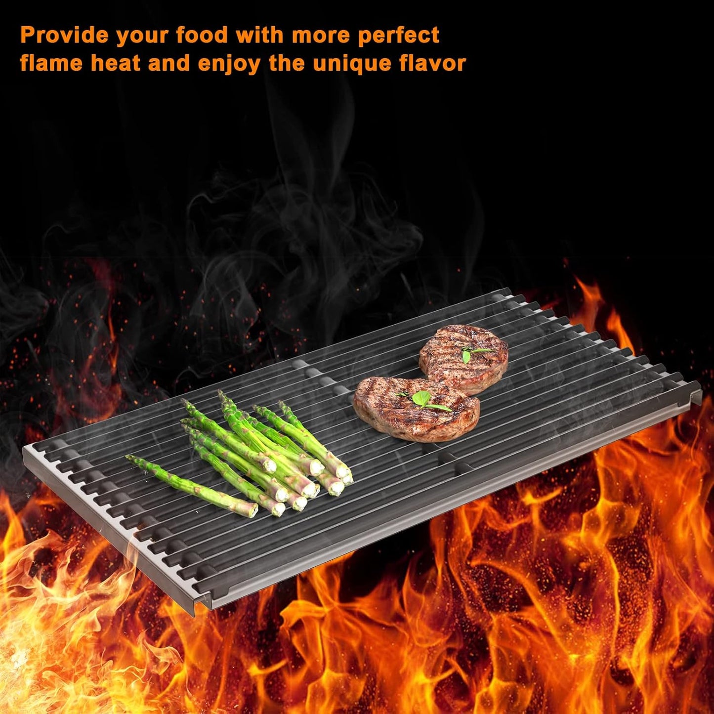 Cooking Grates and Emitter Plates Replacement Parts for Charbroil Commercial TRU-Infrared 4 Burner Grills 463242715 463242716 463276016 466242715 G533-0009-W1 G533-2200-W1 17" x 9 1/2" Grill Grid