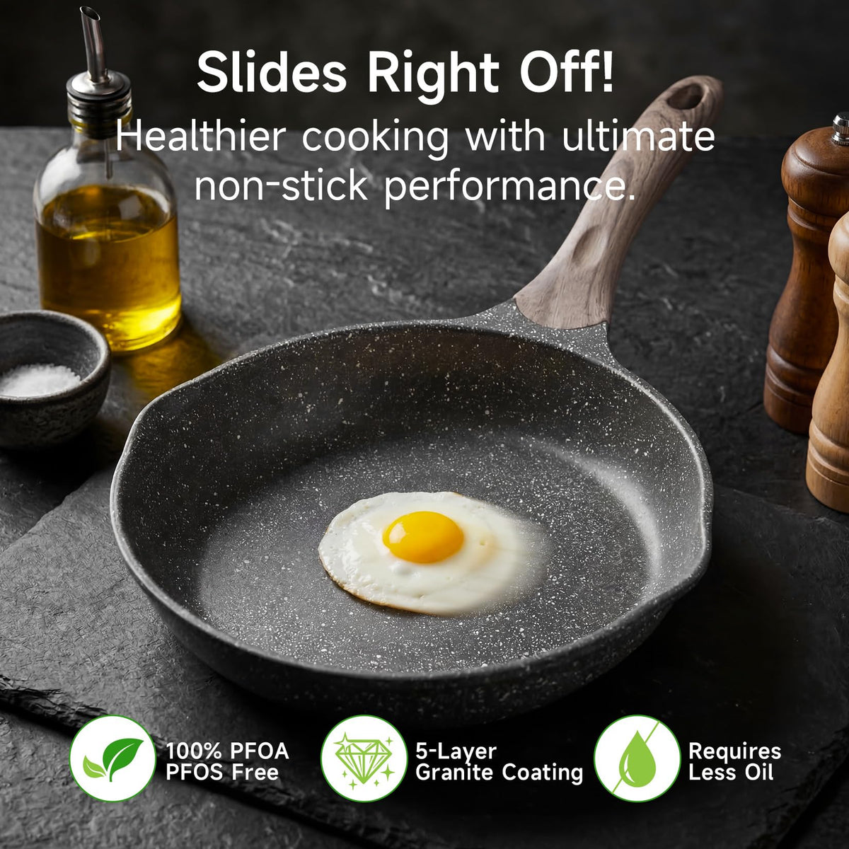 8 Inch Nonstick Frying Pan Easy Clean Small Egg Pan Skillet
