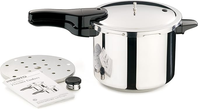 Presto 01282 8-Quart Aluminum Pressure Cooker & 01282 8-Quart Aluminum Pressure Cooker