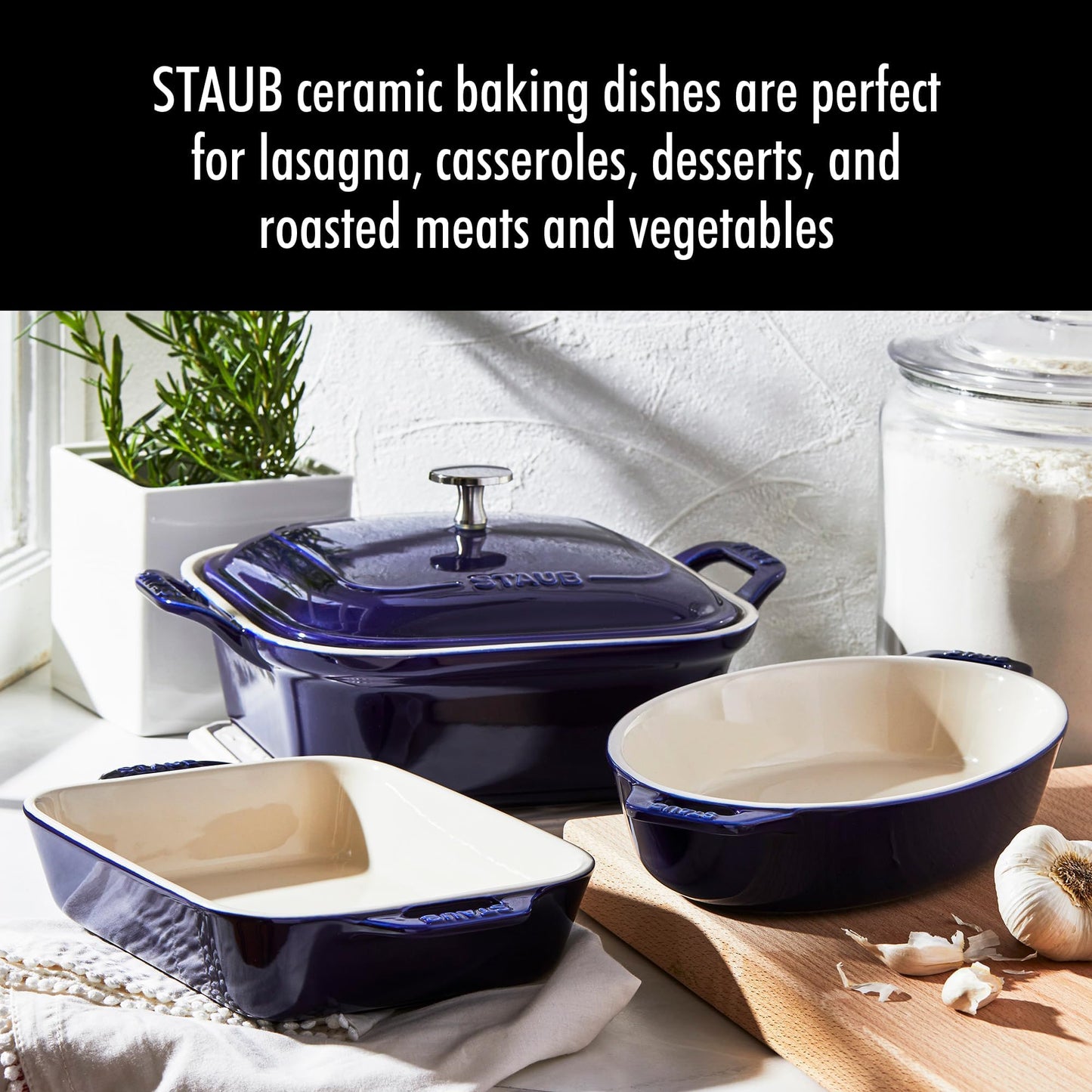 Ceramic 4 pc Baking Pans Set (4 Count)