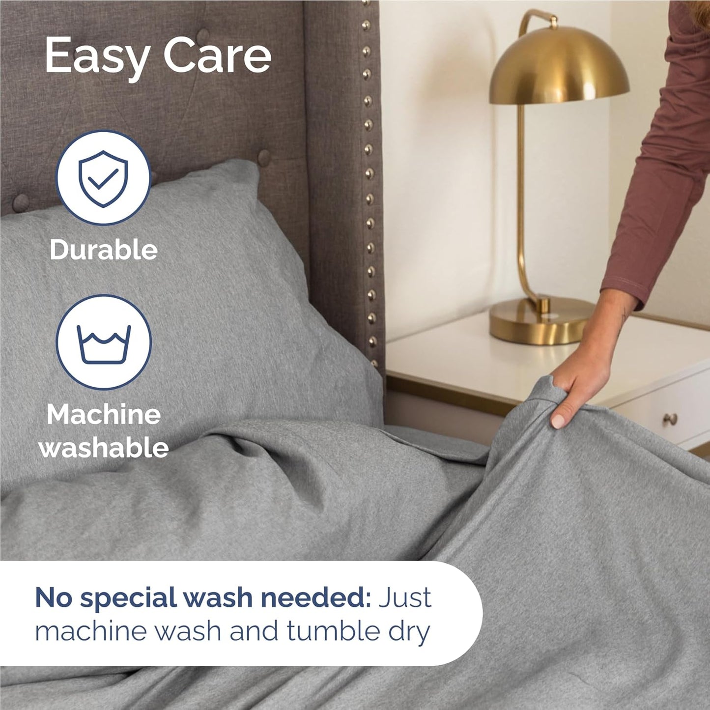 Full Size 4 Piece Sheet Set - Comfy Breathable & Cooling Bed Sheets Set - Hotel Luxury Bedding for Women, Men, Kids, Teens, Boys & Girls - Deep Pockets, Soft & Wrinkle Free - Grey (Heathered Sheets)