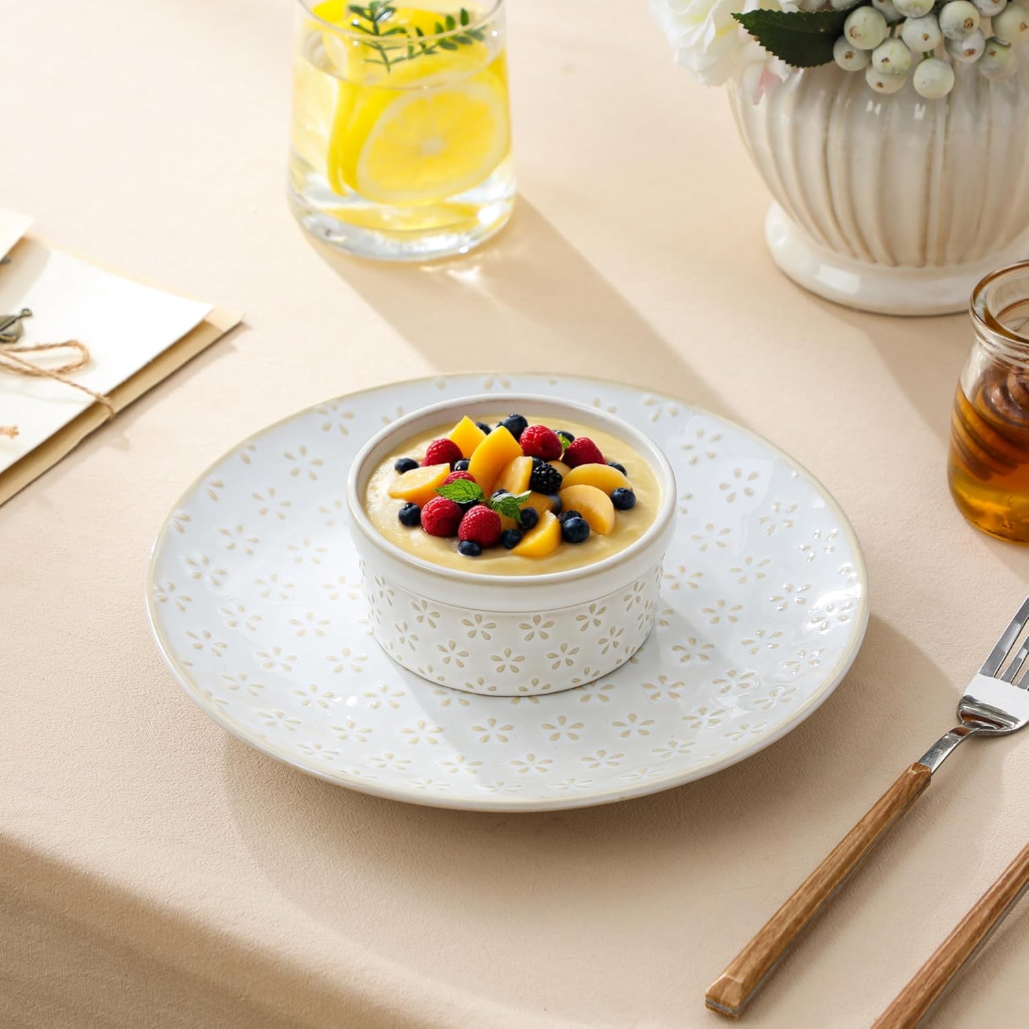 MALACASA Ramekins 4 Oz Oven Safe, Ceramic Creme Brulee Souffle Dishes, Pudding Custard Cups Ramekin For Baking, Small Dipping Sauce Bowls, Set of 4, Microwave and Dishwasher Safe, Arctic White - Culinary Roots
