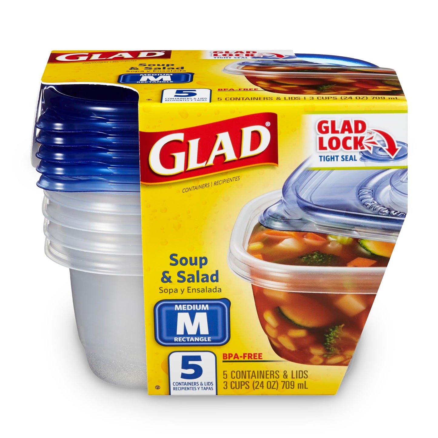 GladWare Medium Rectangle Food Storage Containers (180 Count)