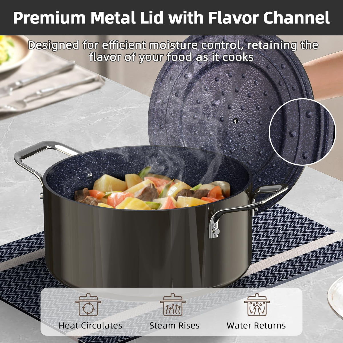 Lux 13pc Forged Lightweight Nonstick Ceramic Cookware Set