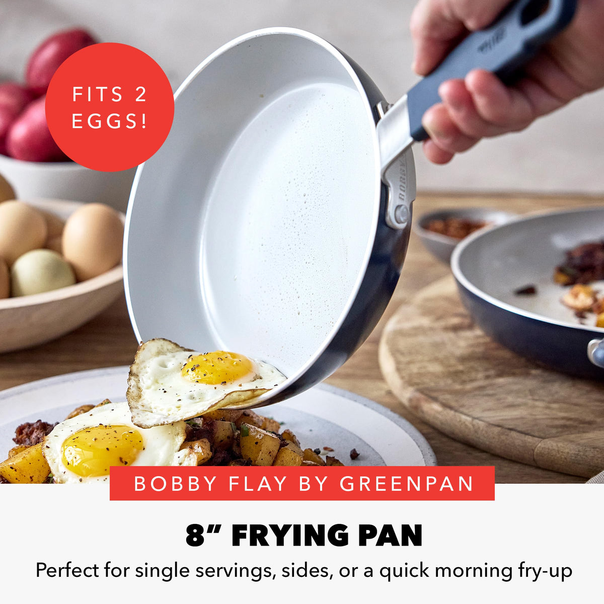 x Bobby Flay 8" Diamond Ceramic Nonstick Frying Pan