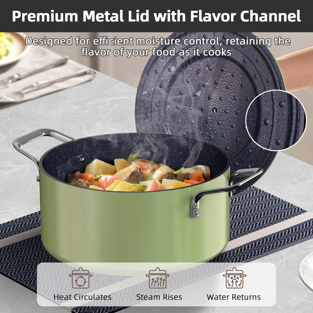Lux 13pc Forged Lightweight Nonstick Ceramic Cookware Set