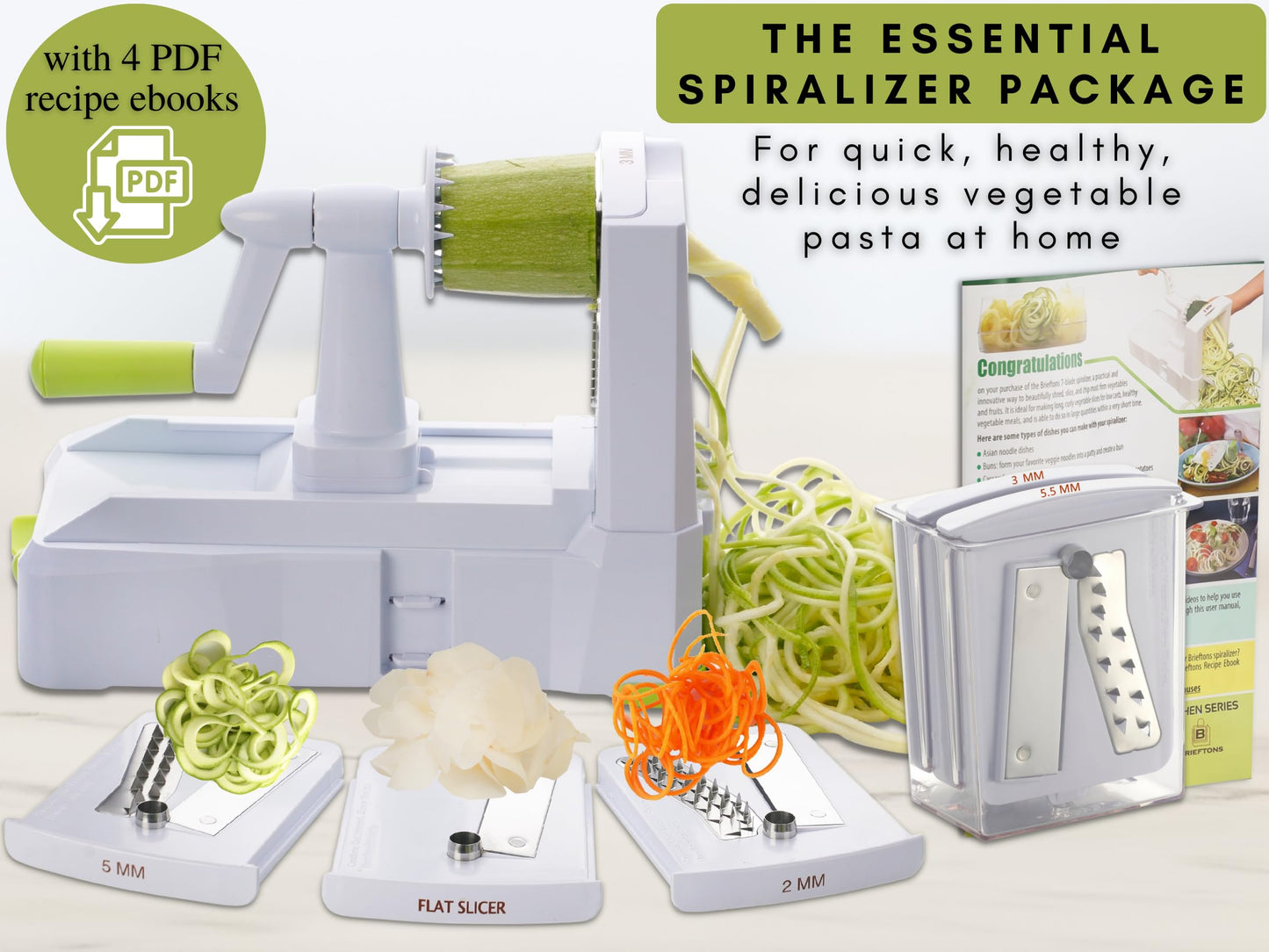 5 Blade Vegetable Spiralizer & Veggie Noodle Maker