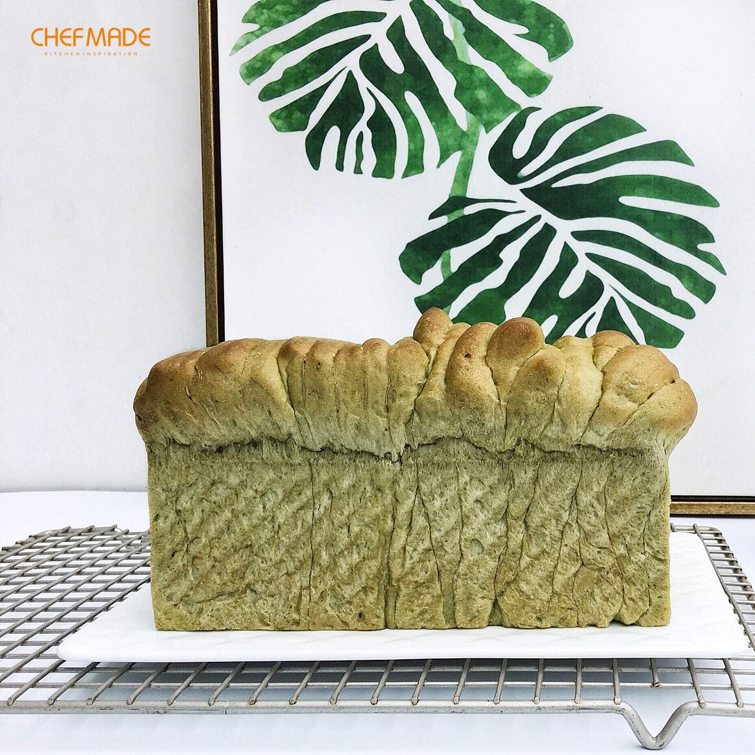CHEFMADE Mini Pullman Loaf Pan with Lid, 0.66Lb Dough Capacity Non-Stick Rectangle Corrugated Toast Box for Oven Baking 2.8" x 8.1"x 2.8"(Champagne Gold) - Culinary Roots