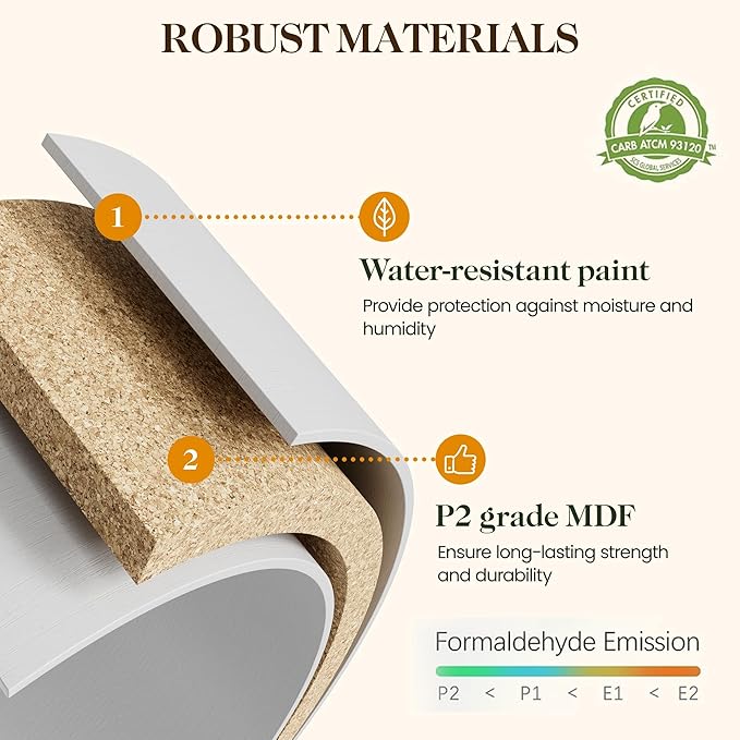 RoyalCraft 22x25 Bathroom Medicine Cabinet with Mirror, Large Wood Wall Mounted Storage Cabinet with Shelves and Towel Bar, Over The Toilet Storage Cabinet for Bathroom, Laundry, Living Room, White