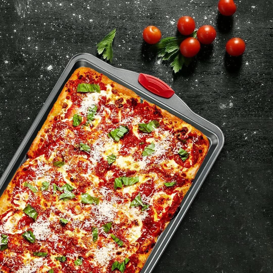Boxiki Kitchen Nonstick Baking Sheet Pan – Heavy-Gauge Carbon Steel, Warp, Dent, and Rust-Resistant – Gourmet Rimmed Half Cookie Sheet Trays, Non-Toxic for Exceptional Baking Performance - 15x10 Inch - Culinary Roots