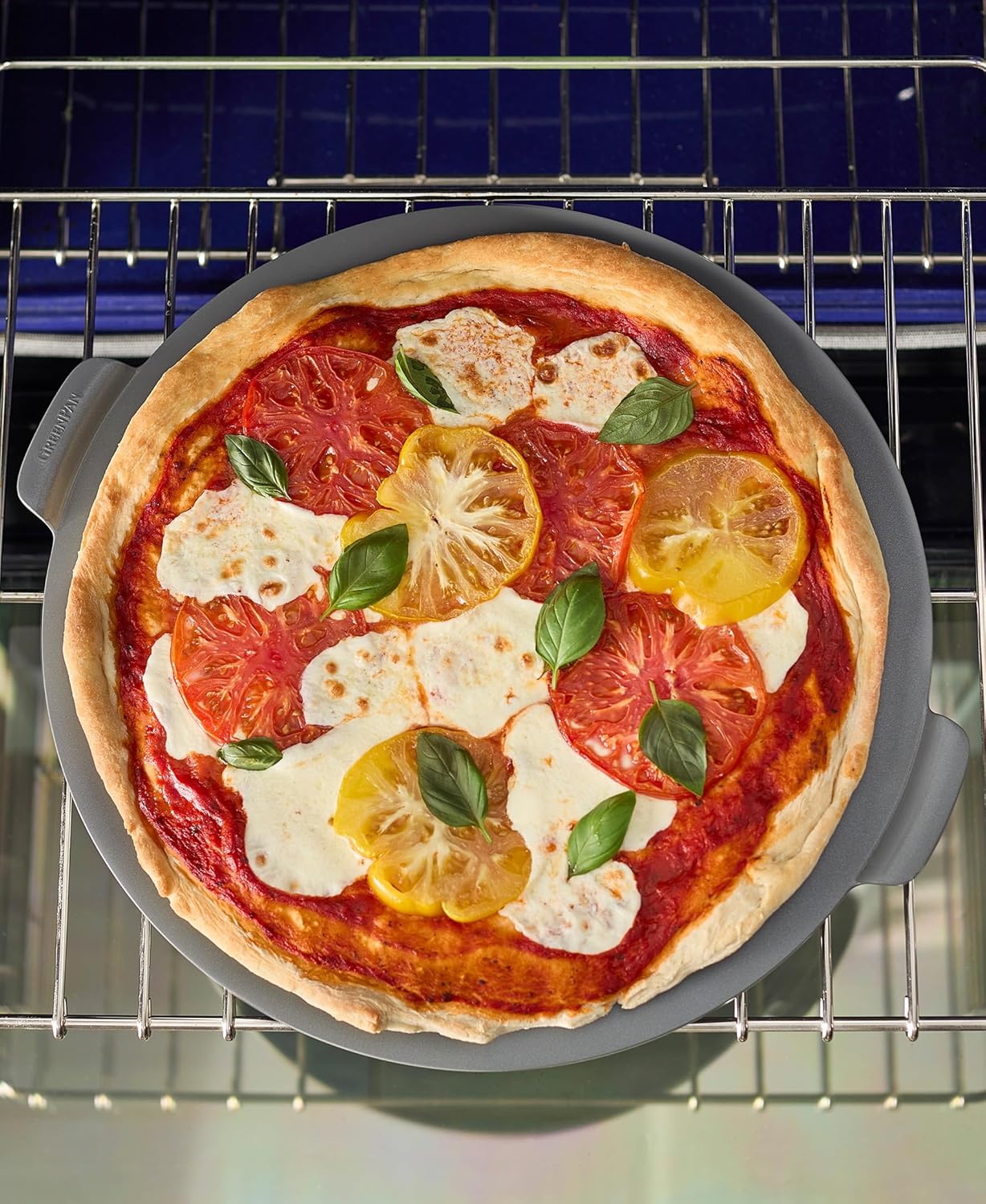 GreenPan Premiere Ovenware Healthy Ceramic Nonstick 16.5" Pizza Pan, PFOA and PFAS-Free, Warp-Free Bakeware, Durable Quick Heating Baking Tray, Oven and Broiler Safe to 600F, Dishwasher Safe, Gray - Culinary Roots