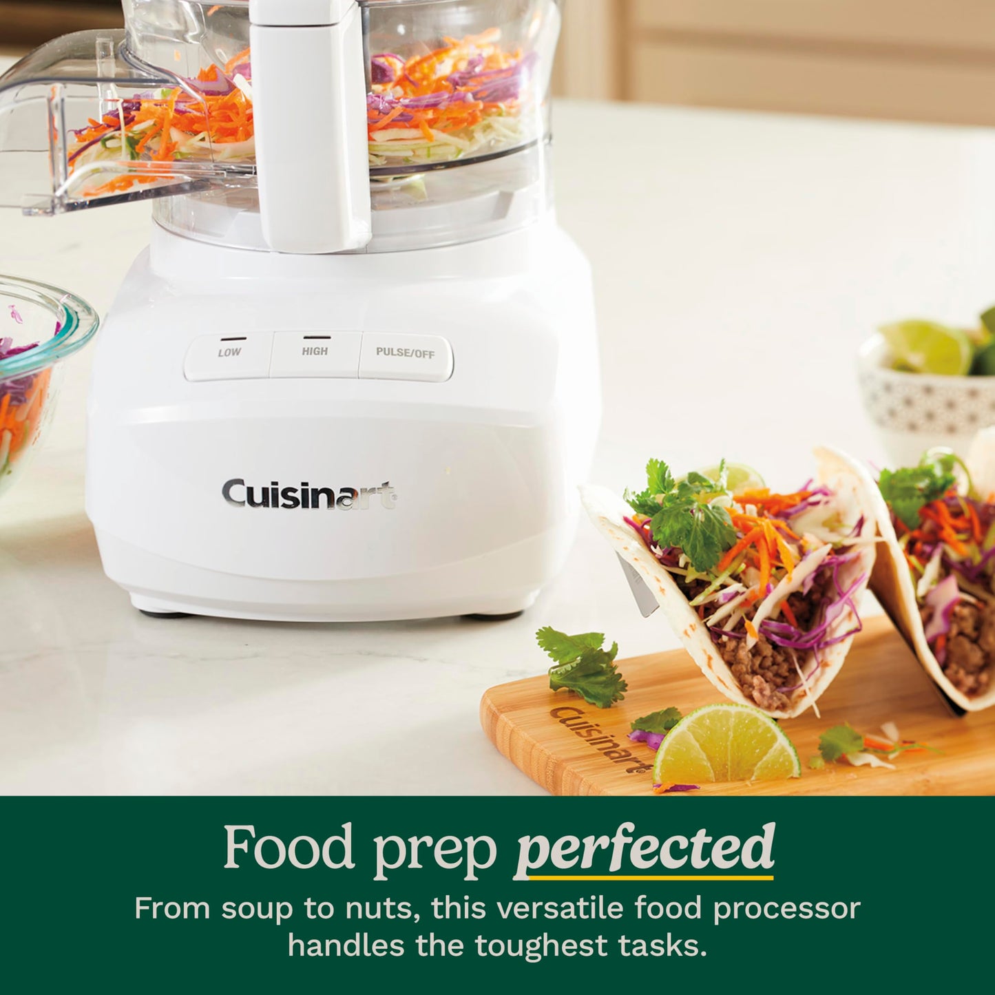 9 Cup Continuous Feed Food Processor with Fine and Medium Reversible Shredding and Slicing Disc