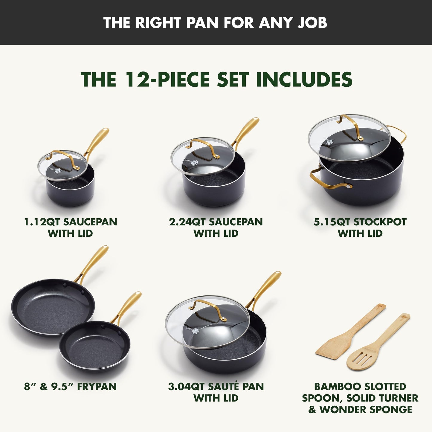 12 Piece Nonstick Swift Cookware Set