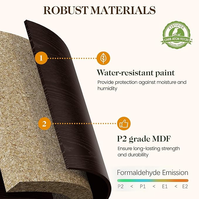 RoyalCraft 22x25 Bathroom Medicine Cabinet with Mirror, Large Wood Wall Mounted Storage Cabinet with Shelves and Towel Bar, Over The Toilet Storage Cabinet for Bathroom, Laundry, Living Room, Brown