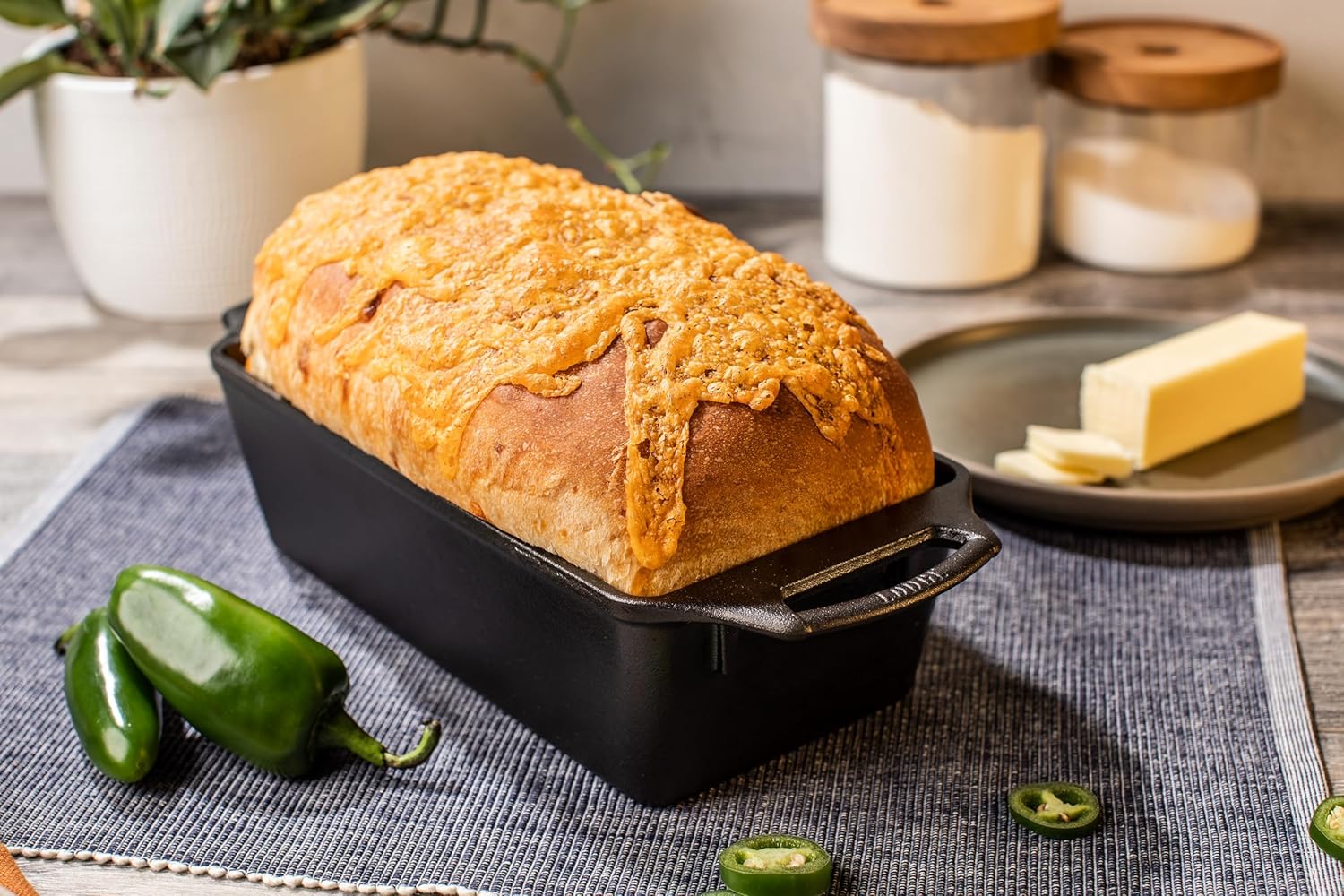 Lodge 10 Inch Pre-Seasoned Cast Iron Loaf Pan - Dual Handles - Unparalleled Heat Retention for Consistent, Even Baking - Black - Culinary Roots