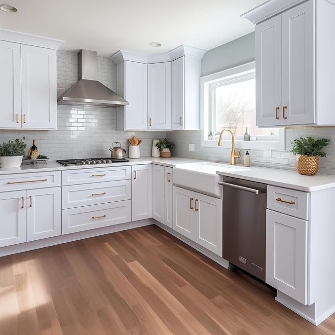 Wall-Mounted Cabinet – Solid Wood Shaker Style Medicine Cabinet with Adjustable Shelves & Soft-Close Doors for Bathroom, Kitchen, and Office Storage (White, 24" W x 12" D x 30" H)