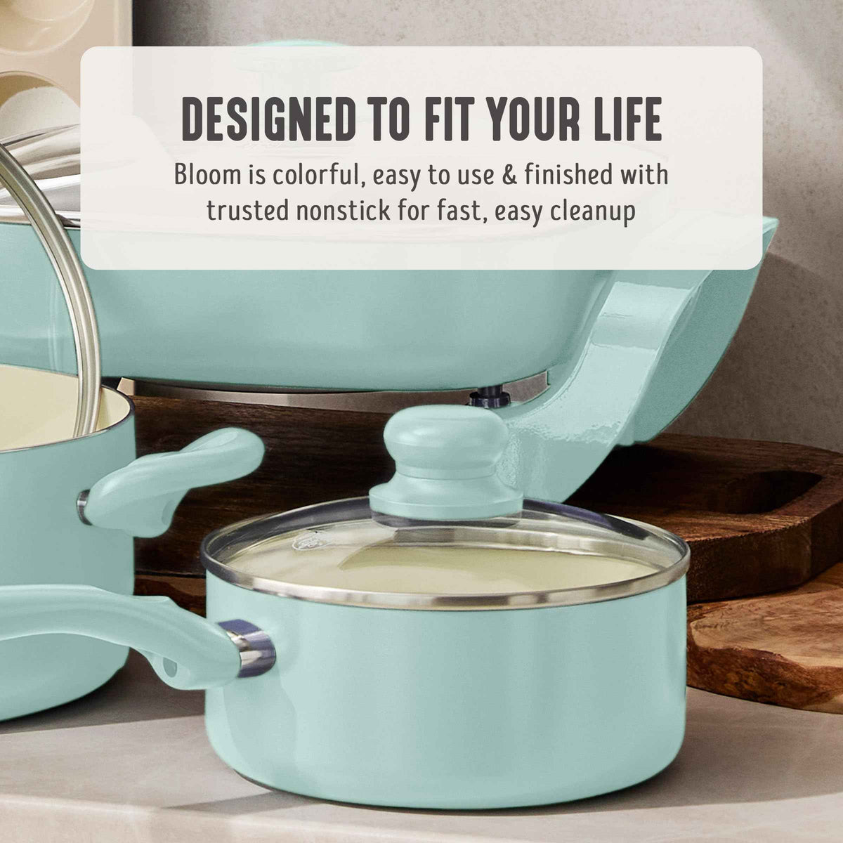 2QT Ceramic Nonstick Saucepan with Lid