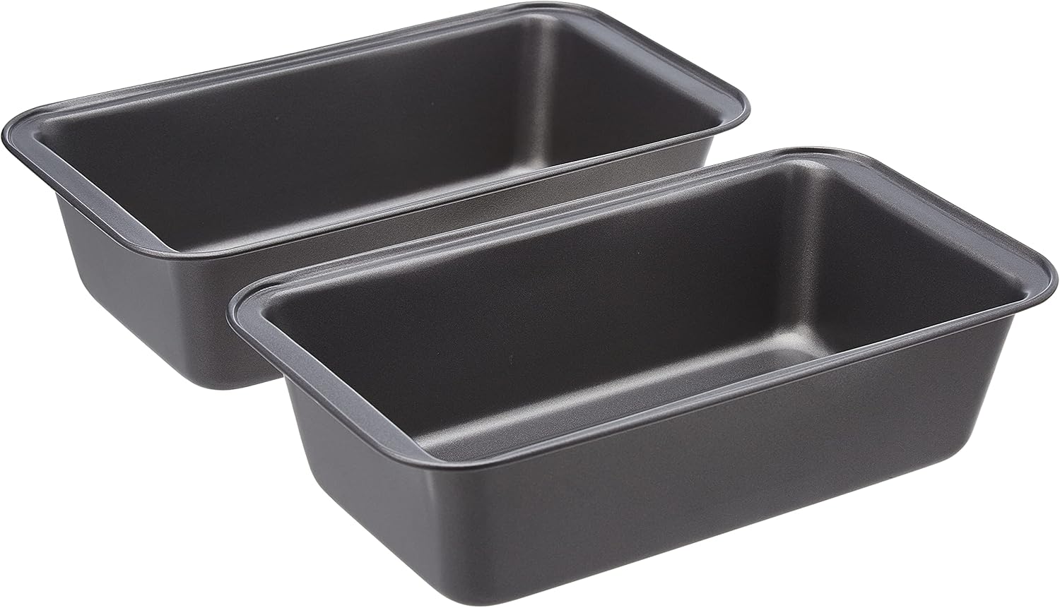 Amazon Basics Rectangular Baking Bread Loaf Pan, 9.5 x 5 Inch, Set of 2, Gray - Culinary Roots
