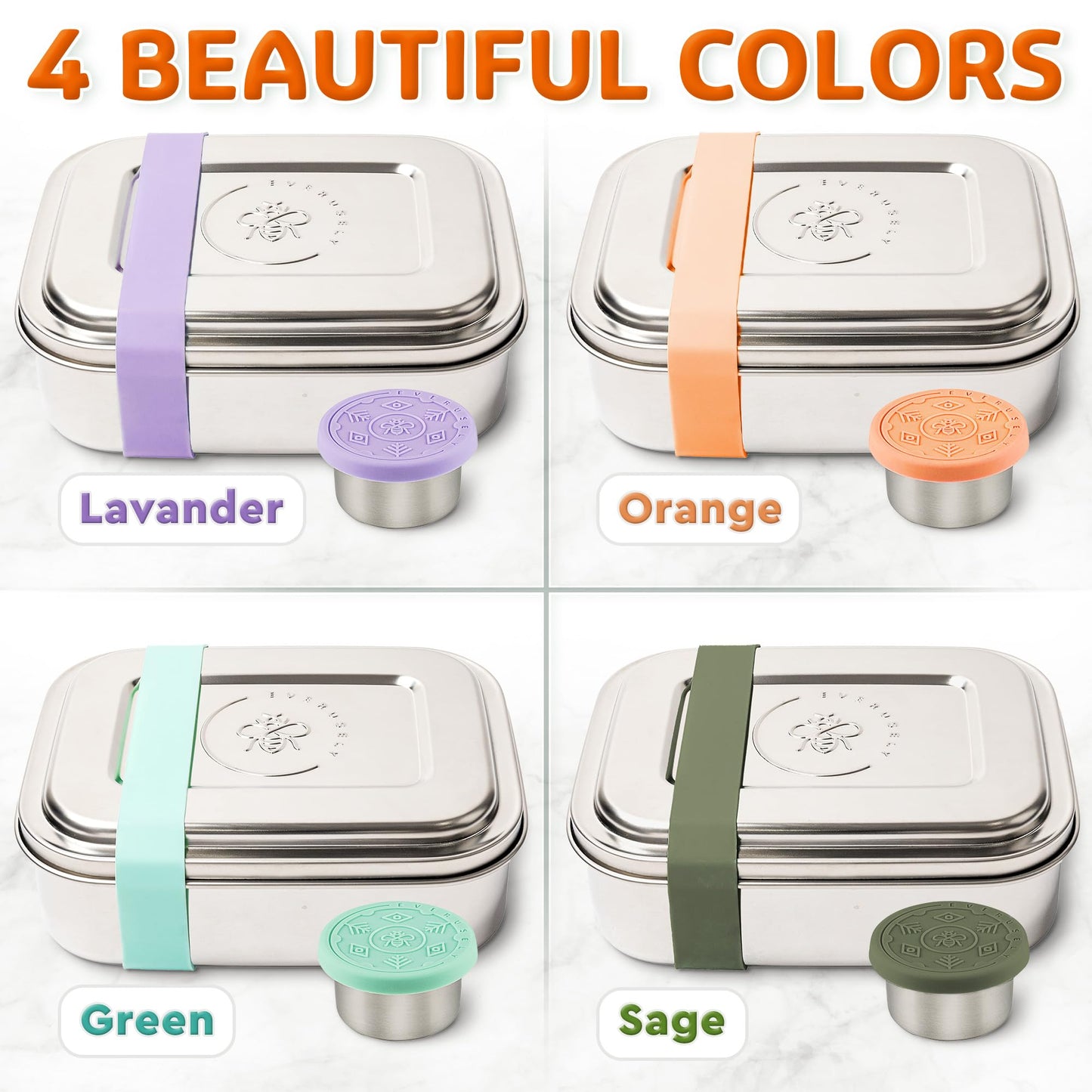 Stainless Steel Bento Box + Condiment Container