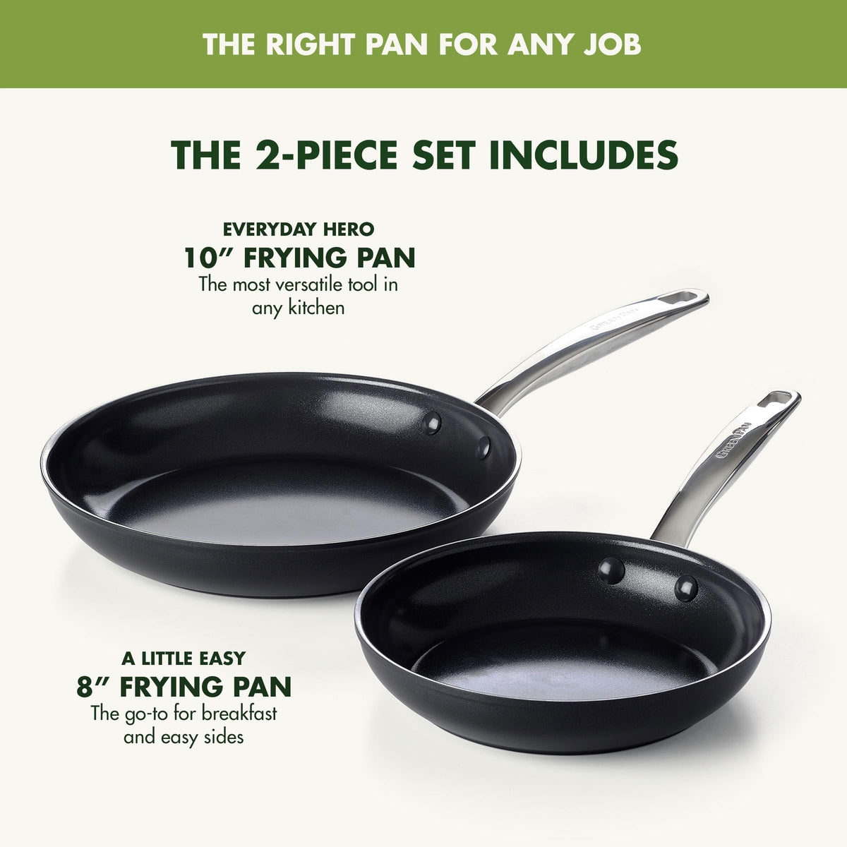 Chatham Prime Midnight 8" and 10" Frying Pan Set