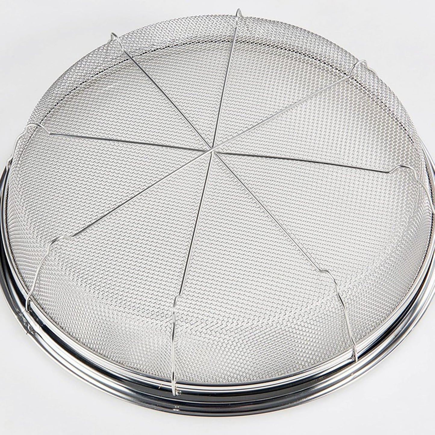 Fine Mesh Strainer for Kitchen, Stainless Steel Colander Bowl for Pasta, Rice, Fruit, Metal Net Baskets with Resting Base - Strain, Drain, Rinse （Diameter 11.02 inch）