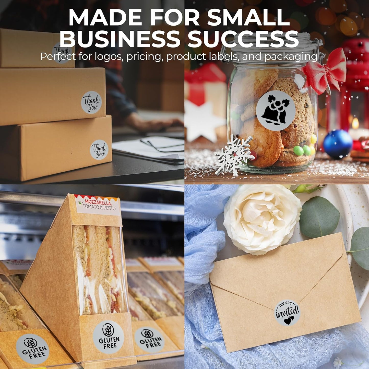 Perco Grey 2-Inch Perforated Circle Dot Thermal Sticker Labels — 300 Stickers/Roll, Direct Thermal Printer Compatible—with Permanent Adhesive for Organizing, Color Coding, Bin Labeling—Made in USA