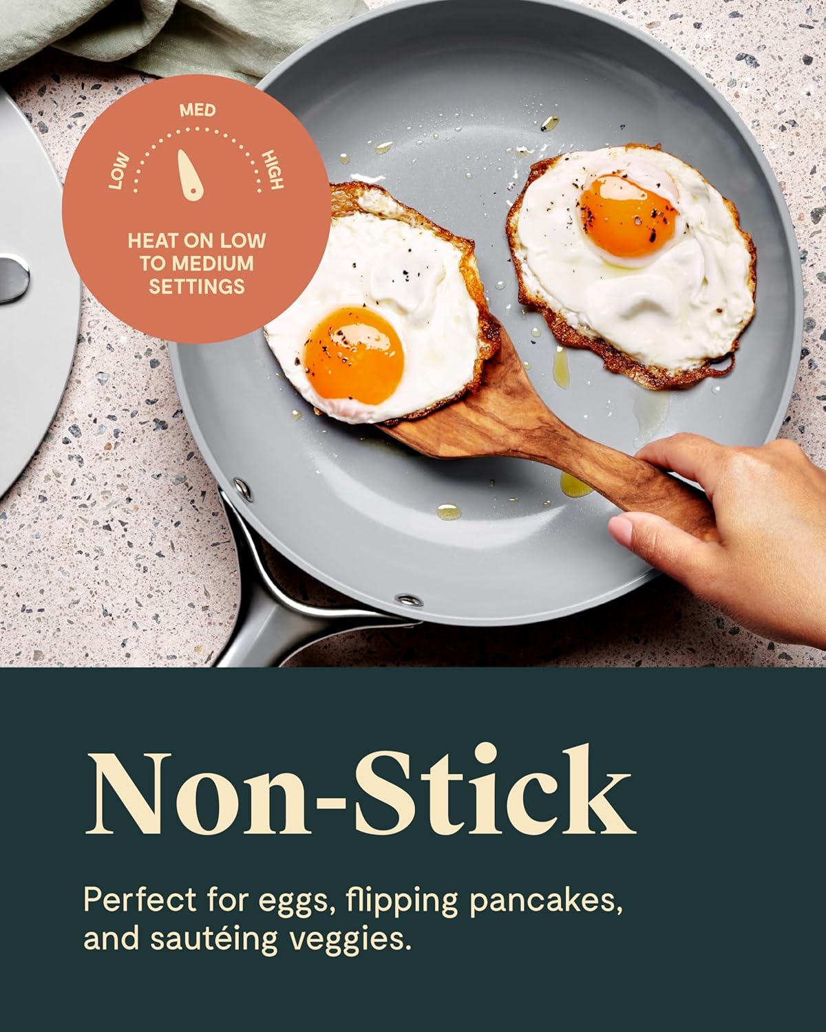 Caraway Nonstick Ceramic Mini Fry Pan (1.05 qt, 8") - Non Toxic, PTFE & PFOA Free - Oven Safe & Compatible with All Stovetops (Gas, Electric & Induction) - Navy