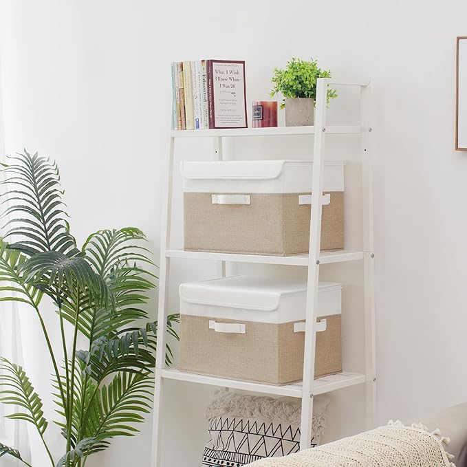 GRANNY SAYS Storage Bins with Lids, Decorative Storage Boxes, Clothes Stoarge Bins, Shelf Baskets, Closet Storage Bins for Clothing, Collapsible Storage and Organization, 2-Pack